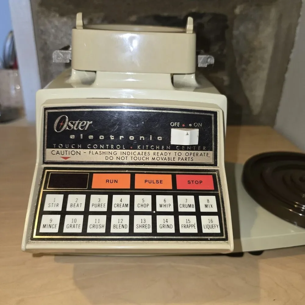 Vintage OSTER 16-Speed Electronic Touch Control Kitchen Center Blender Mixer